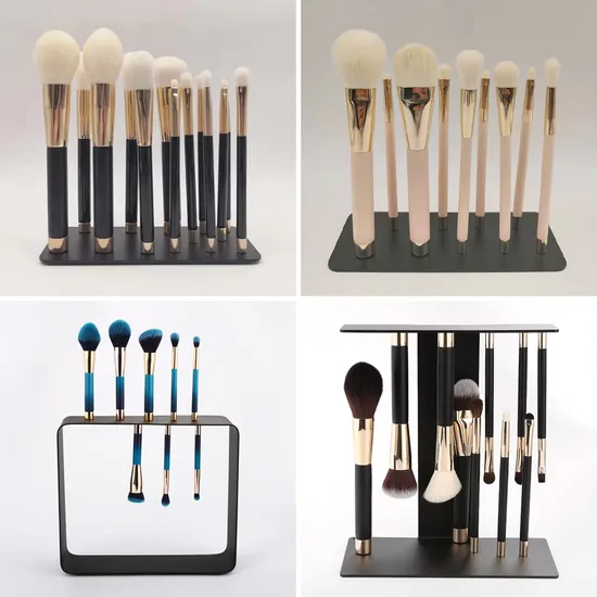 Holzgriff 14 PCS Kosmetikpinsel Kit Halter Magnetische Make-Up Pinsel Set für Gesicht Lidschatten