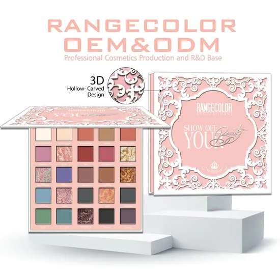 Lidschatten-Palette mit 25 hochpigmentierten matten und schimmernden Farbtönen, Farbbeständigkeit und leicht zu verblendende Lidschatten-Palette